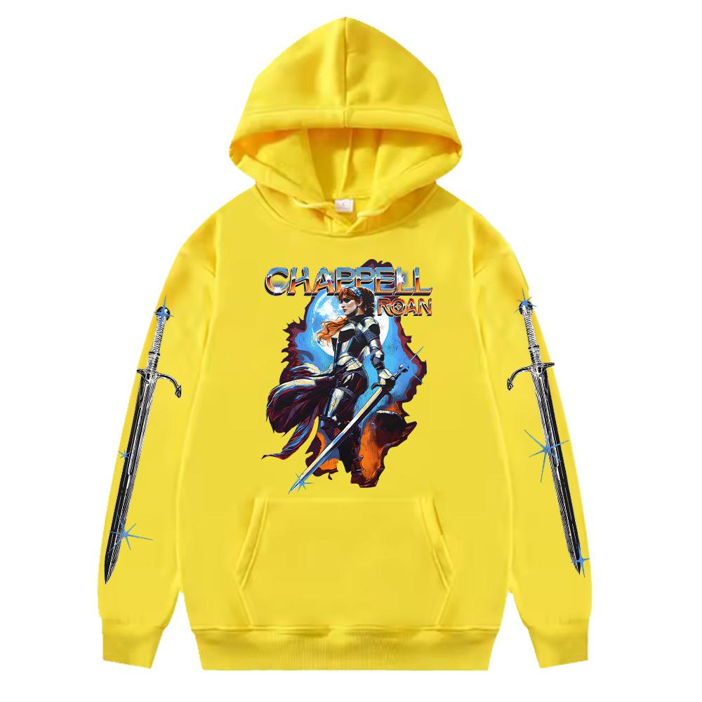 Felpe con Cappuccio Grafica Metal Rock di Chapel Roan Merchandising Caldo del Gioco di Chappell Roan Streetwear Donna Uomo Moda Harajuku Maglioni a Manica Lunga
