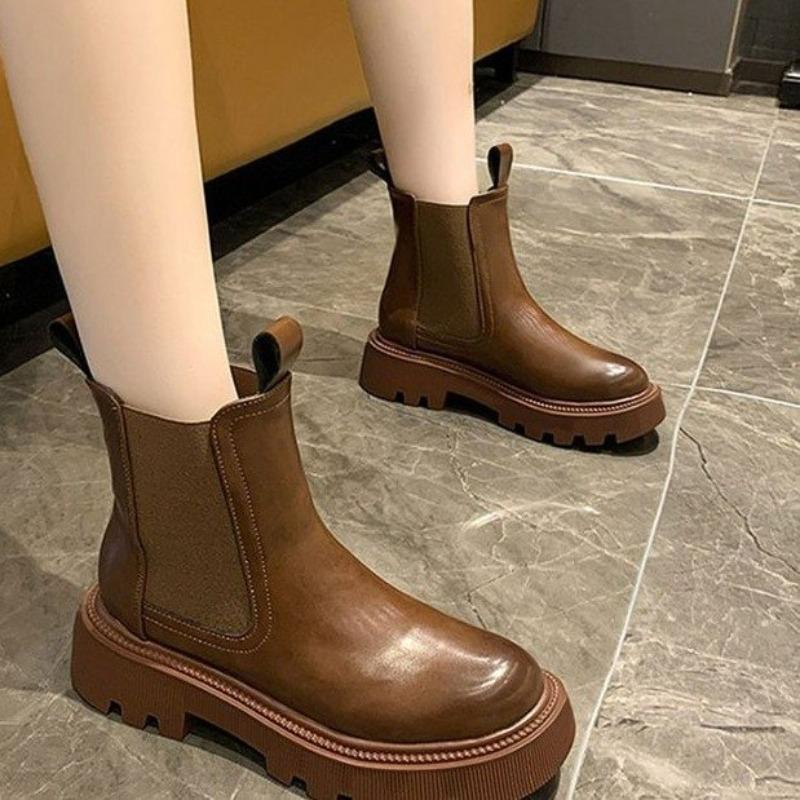 New Thick-soled, Skinny Ankle Boots for Women's Shoes, A Bestseller