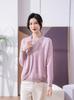 Mom's 2023 Autumn Knit Top Set: Stylish Two-Piece for Middle-Aged & Elderly - Spring/Fall Inner Layer Shirt