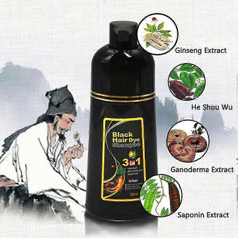 500ml Hair Coloring Shampoo Herbal Hair Dye Shampoo For Men And Women