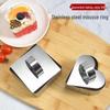 Stainless Steel Heart-Shaped Cake Mold with Push Plate - Mousse, Taro, Rice Ball & Sushi Tool