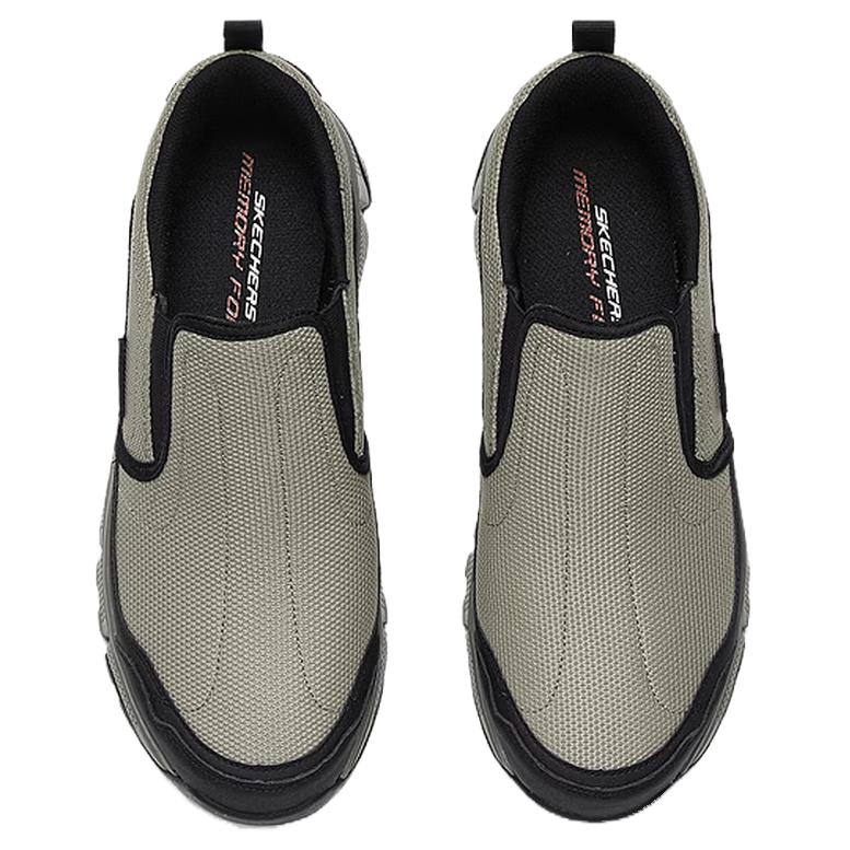 Skechers Pohodlné lehké odolné nízké turistické boty pro muže Šedá Černá 237624-NTBK