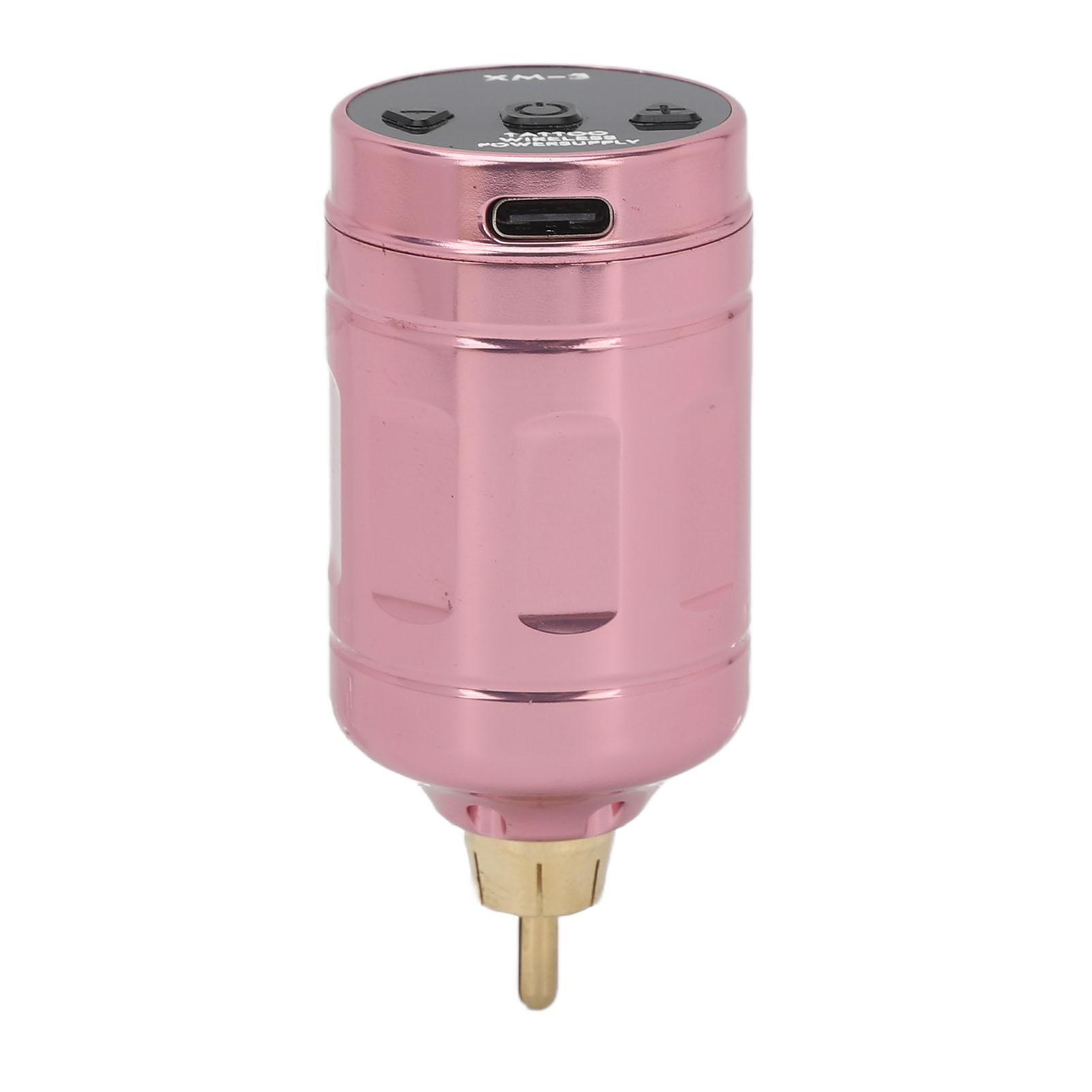 

2000 мАч беспроводной тату-машинки блок питания цифровой ЖК-дисплей перезаряжаемый 4‑12 В регулируемый RCA розовый