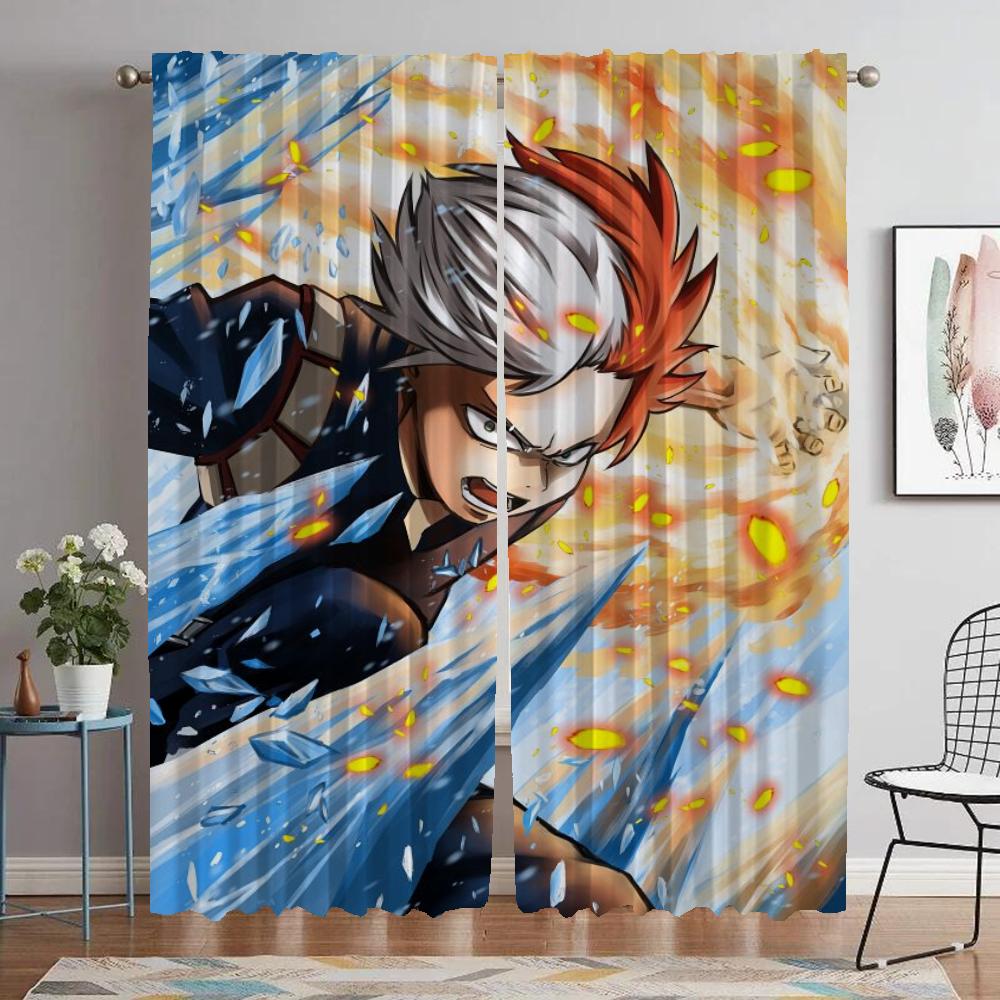 My Hero Academia Tende Eleganti per Stanza 2 Pezzi Tende Oscuranti Tende per Interni Casa per Ombreggiatura Fotocamera Soggiorno Bambino