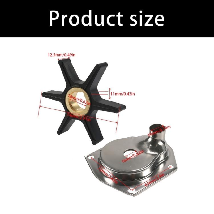 Marine Engine Water Pump Impeller Repair Kit 821354A2 Sturdy Stainless Steel Fits Various Outboard Models