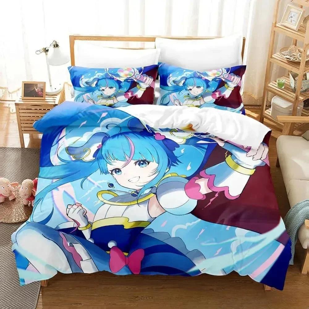 Comforter 3D Anime Kawaii Girls Sora Harewataru Bedding Set Single Twin Full Queen King Size Bed Set Adult Kid Bedroom S