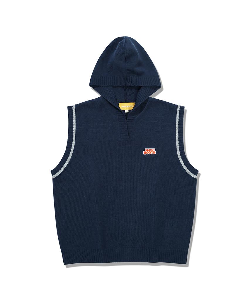 Mainbooth Original Logo Patch Knit Vest(Navy)