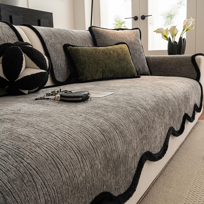 2025 Luxe Non-Slip Chenille Sofa Cover: Thick, High-End, One-Piece Design
