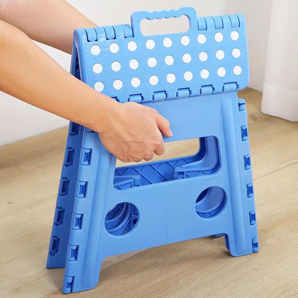 Portable Lightweight Non-Slip 1pc Foldable Step Stool - with Handle for Outdoor Camping, Fishing, Picnics and Trips - Christmas Gift