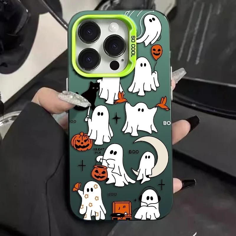 

Halloween Ghost Phone Cases for iPhone 16 Pro Max Case 15 11 12 14 13 Pro XS XR 8 7 16 Plus Shockproof Cover iPhone 16