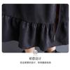 New Loose Retro Fashion Pleated Splicing Mid-Length Zipper Style Dresses