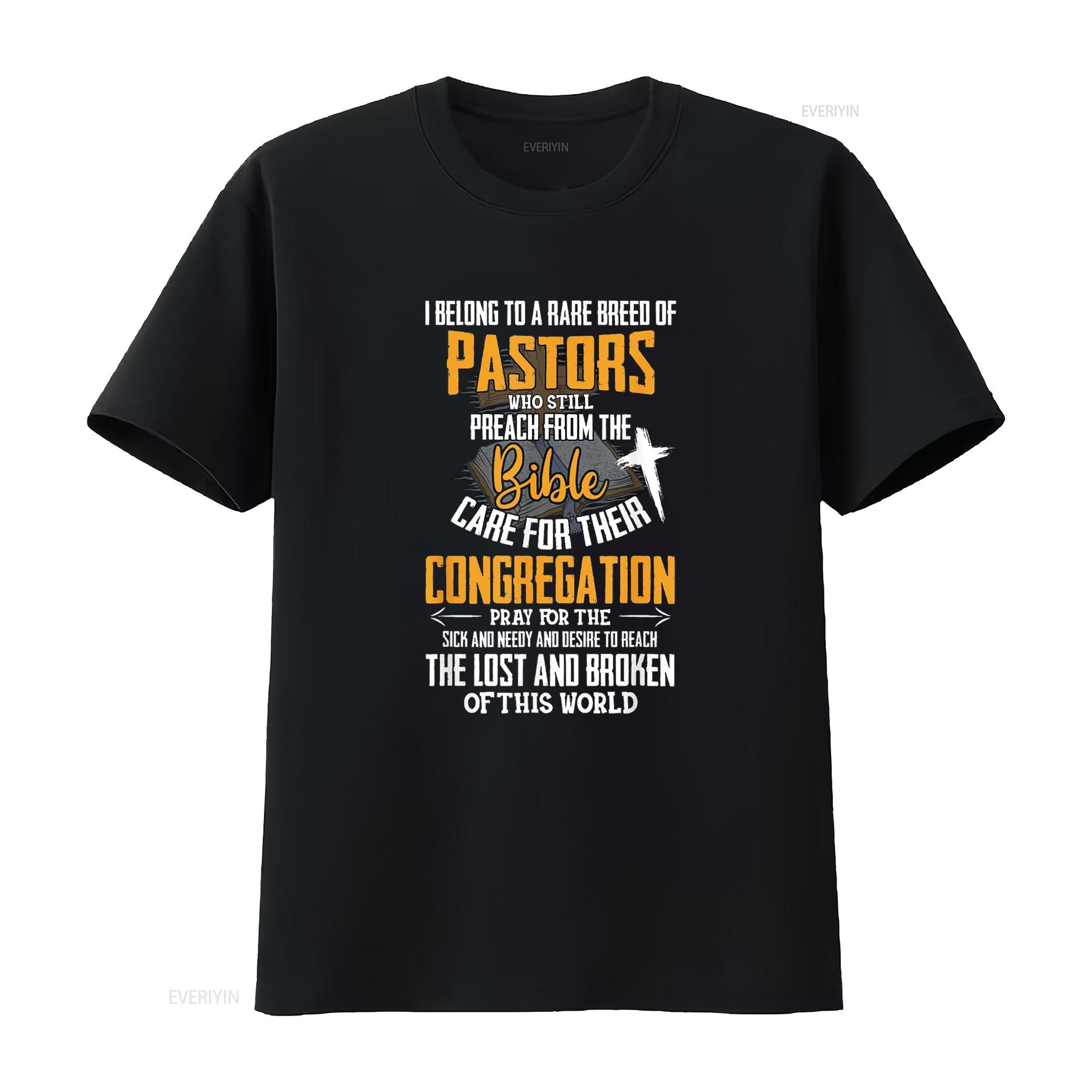 

I Belong To A Rare Breed Of Pastors Christian T Shirt vintage Washed designer clothes streetwear fashion Comfortable Breathable 4XL