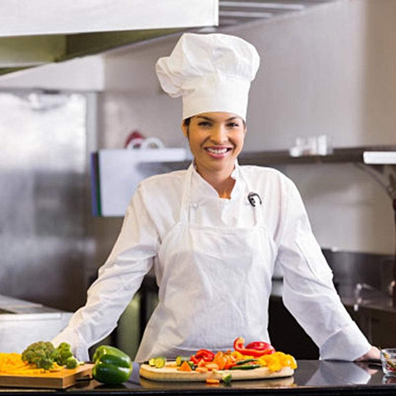 Cotton Apron With Hat, Spill Resistant, Easy to Clean Fabric, Includes Pockets Home Cooking Essential