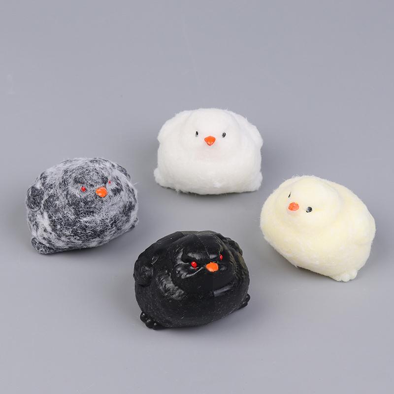 1Pc Silicone Hen Chicks Adult Kids Birthday Gift Toy Handmade Squishy Plush Simulation Yellow Chicken Squeezing Pinching Toys