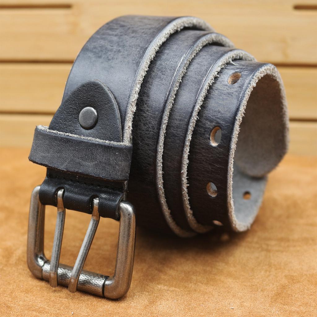 New Italian Imported Thickened Top Layer Cowhide Belt, Genuine Leather Pin Buckle Korean Version Versatile Men's Jeans Belt