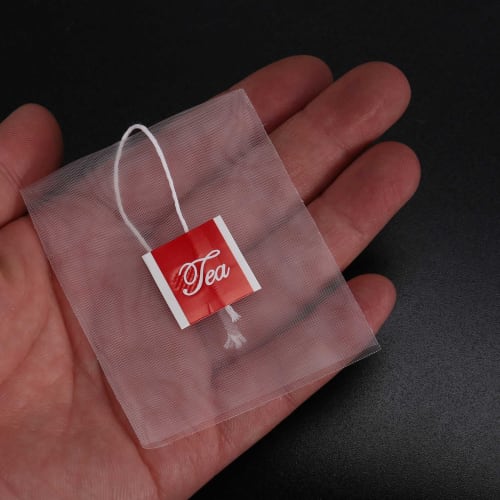 YOLTEC 1000pcs 5.5 X 7cm Pyramid Filter Nylon Tea Bags, Single String, Clear Label, Empty Tea Bags