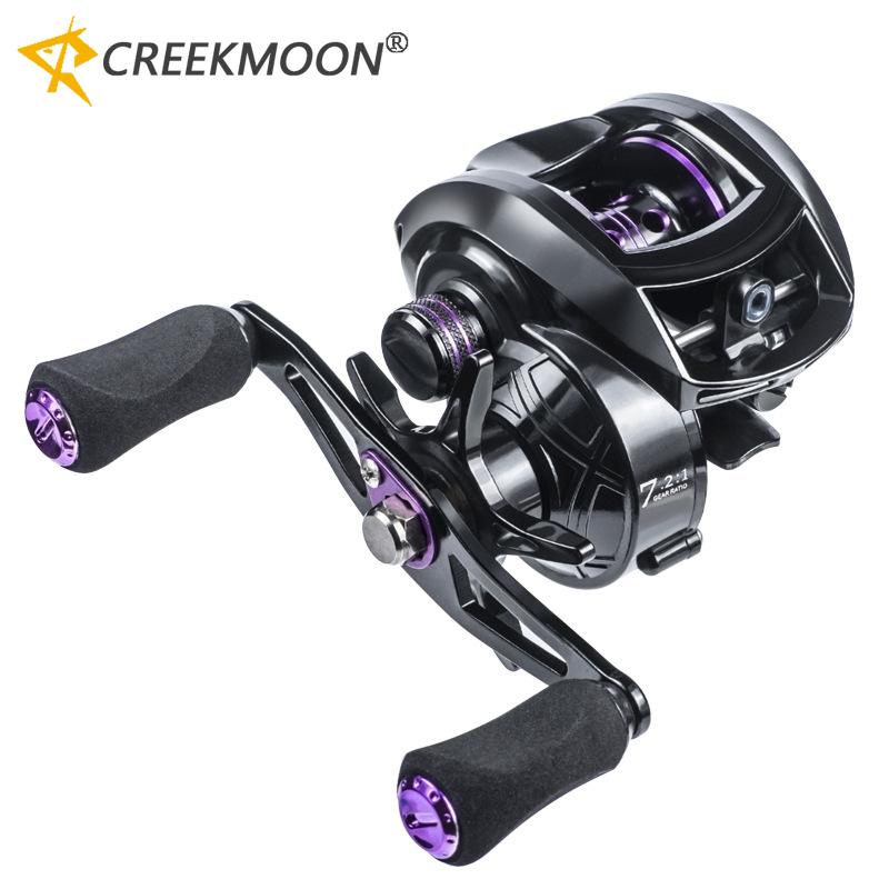 

Baitcasting Reels 7.2:1gear Ratio Reels Metal Spool Max Drag 10kg Trolling Reel Magnetic Braking Long Casting Wheel for Freshwater Crap Fishing Pesca Right Hand