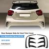 For Mercedes Benz A-Class W176 A200 A250 A260 A45 AMG 2013-2018 Hatchback Rear Bumper Lip Spoiler Splitter Canards Gloss Black