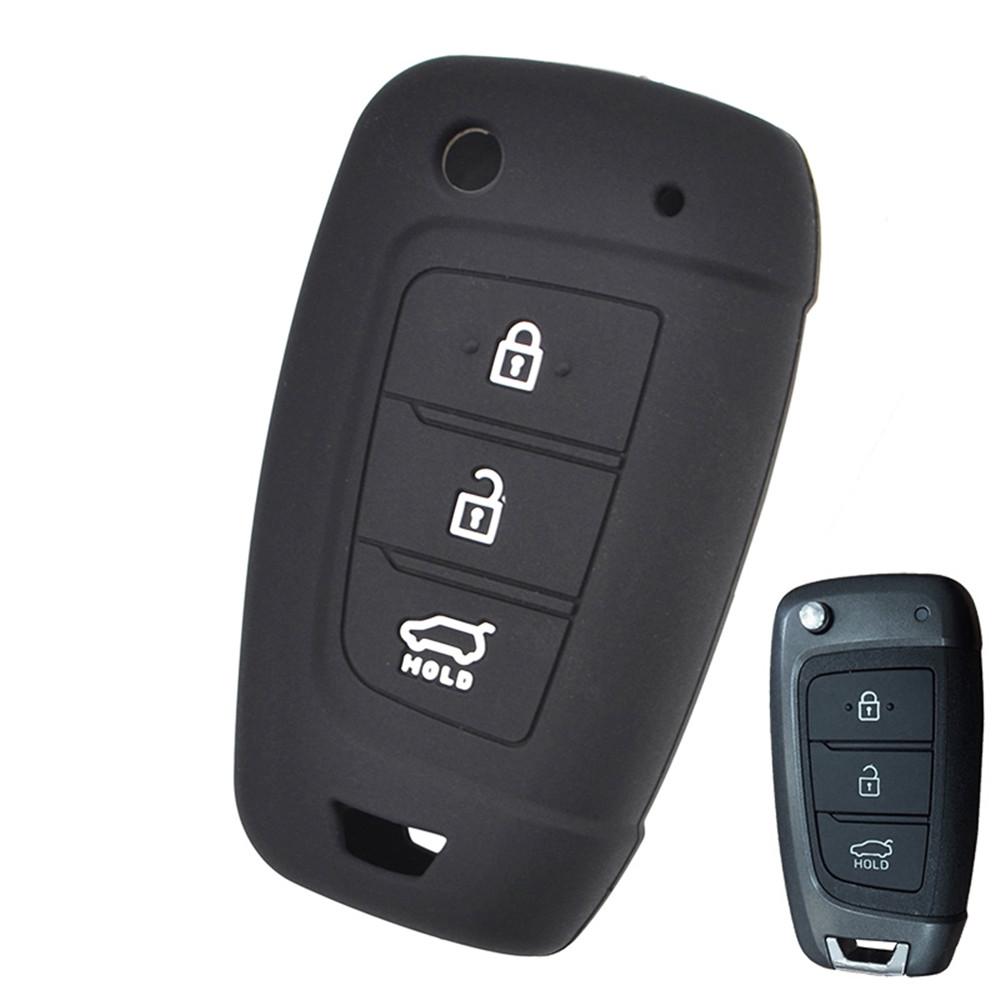Silicone Remote Key Case Fob Cover For Hyundai i30 i35 i40 Kona Veloster Azera Elantra Tucson Solaris Accent Santa Fe 2018 2019