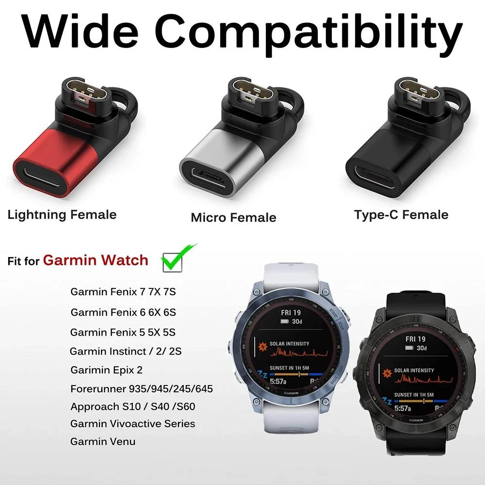 Nabíjecí napájecí adaptér pro Garmin Lily Fenix 7 7x 5s 5x 5 6 6X 6S Pro Venu 2 2S SQ Forerunners 45 245M Nabíječka pro chytré hodinky