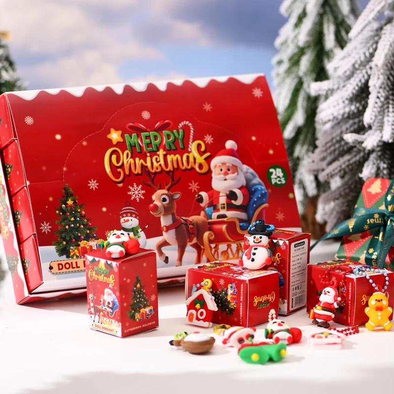 New Christmas Series Santa Claus Christmas Tree Elk Keychains Pendant Children's Gift Present Student Reward Small Gift Presents