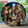Vintage Nativity Metal Tin Sign Rustic Home Decor Wall Art