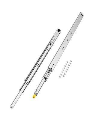 1 Pair Full Extension Drawer Slides 16 18 20 24 30 35 37.4 59 24 32 36 40 48 60 In, 250 Lbs Load Capacity Locking Drawer Slides