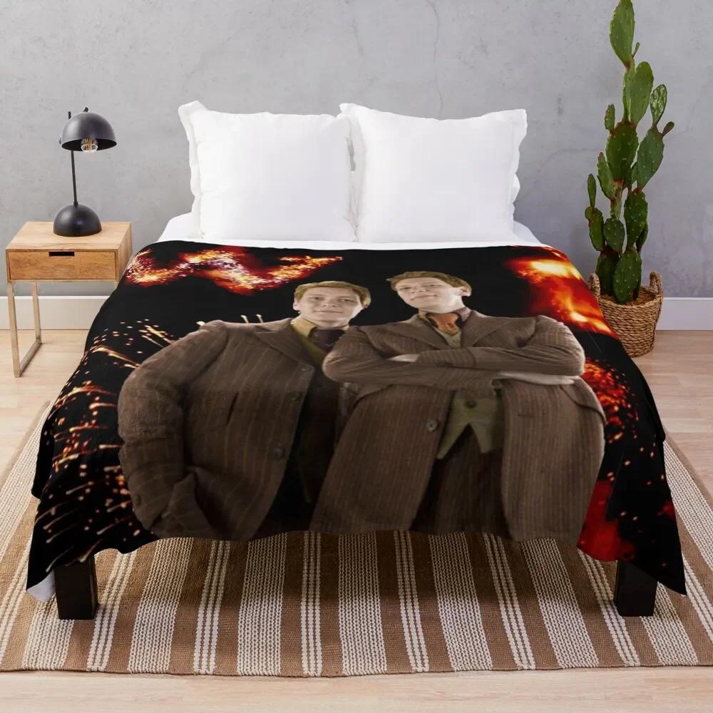 Fred and George Weasley Throw Blanket Thin Blankets Summer Bedding Blankets Weighted Blanket Cute Blanket 75cmx90cm