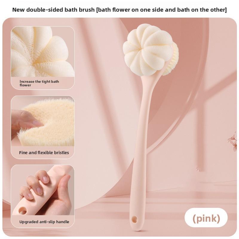 Long-handled Shower Brush, Soft Bristles for The Back, Bathroom and Shower Room, Back-rubbing, and Wall-mounted Bath Product
