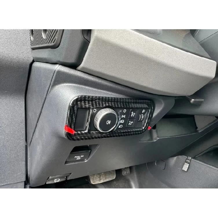 For Ford Bronco 2024 2025 Car Accessories Carbon Fiber Style Head Light Switch Button Control Panel Cover Trim Bezel