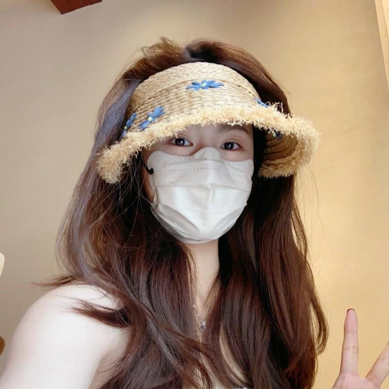 Straw Sunscreen Cap Hat Lightweight  Headband Style Breathable Protection Uv