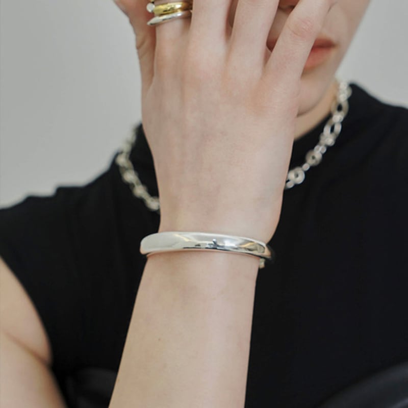 

ALLTER Drop_bold bracelet(G) White(silver)