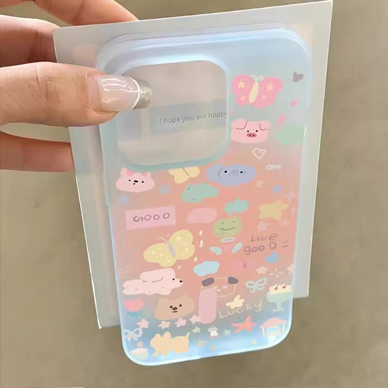 Butterfly Elephant for IPhone15 for Apple 16 Women's Phone Case 13 Promax Cartoon 14 Transparent 12