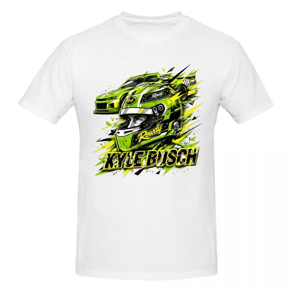 Kyle Busch 18 Racing Rowdy Rip Funny T Shirts Graphic Y2k Pops Quality T Shirts For Unisex Wounisex Clothing