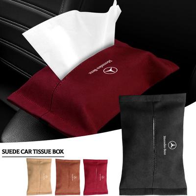 1Pcs Car Tissue Box Holder Sun Visor Seat Back Car Styling For Mercedes Benz AMG W205 W204 W203 W211 GLC GLE CLA W212 W213 W201 W210 W124
