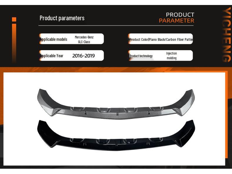 Mercedes-Benz GLC-Class X253/C253 (2016-2019) Pre-Facelift Sport Front Lip Shovel.
