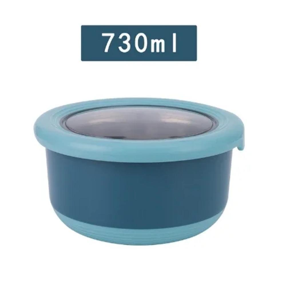 Fresh-keeping Box Stainless Steel Food Sealing Bowl Anti-scalding Lunch Box with Lid Kitchen Food Sealing Bowl Fresh-keeping Box