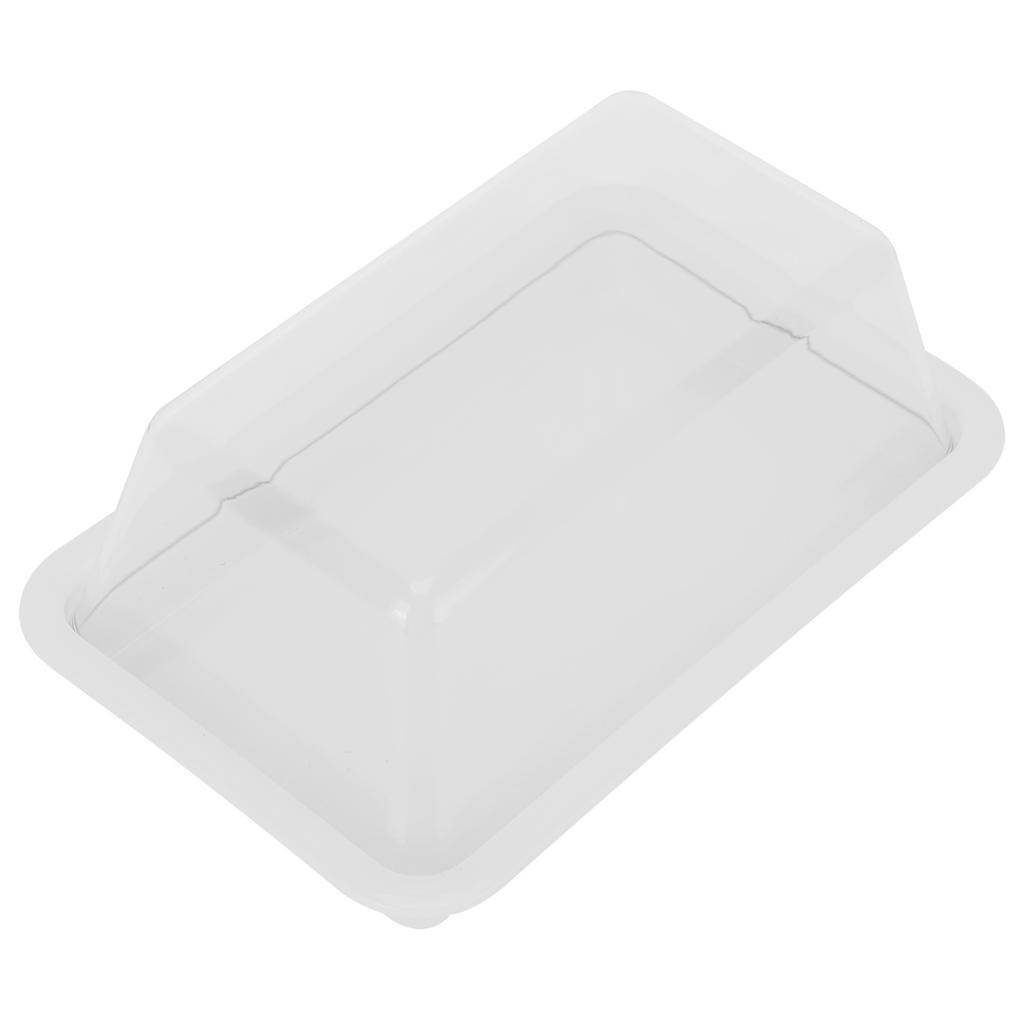 Rectangular Butter Cutting Box with Lid Portable Butter Storage Box for Home KitchenWhite