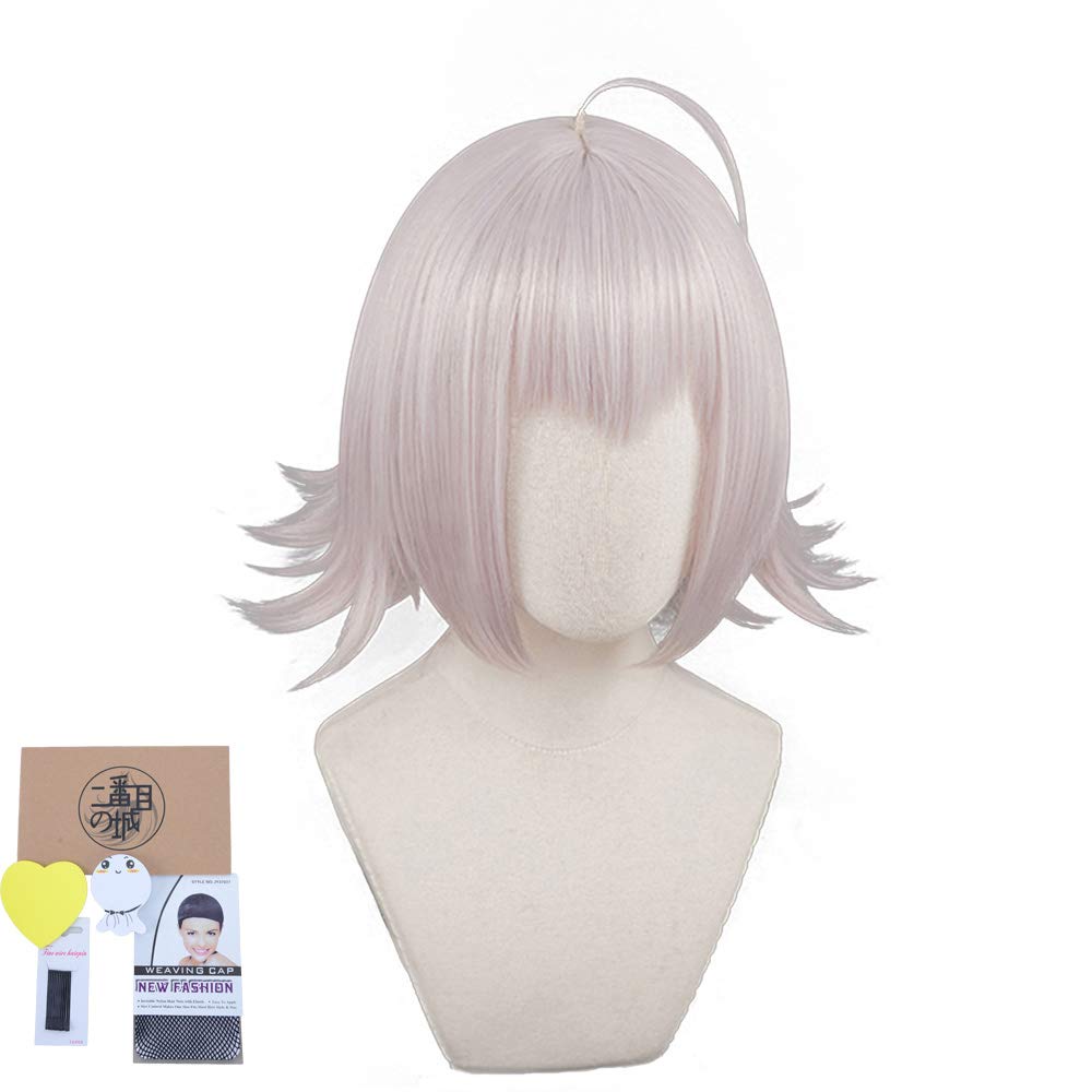 

cosplay short party wig 4 bonus items Heat-resistant wig, Second Castle, pink, hair, +