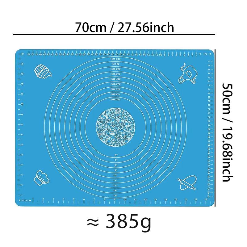 Silicone Pastry Baking Mat Non Stick Cookie Bread Rolling Mats Kneading Kitchen Cooking Board Pad for Pie Pizza Cookies Fondant