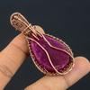 Ruby Pendant Gemstone Jewelry, 999 Copper Wire Wrapped Handmade Pendant, Latest Design Jewelry