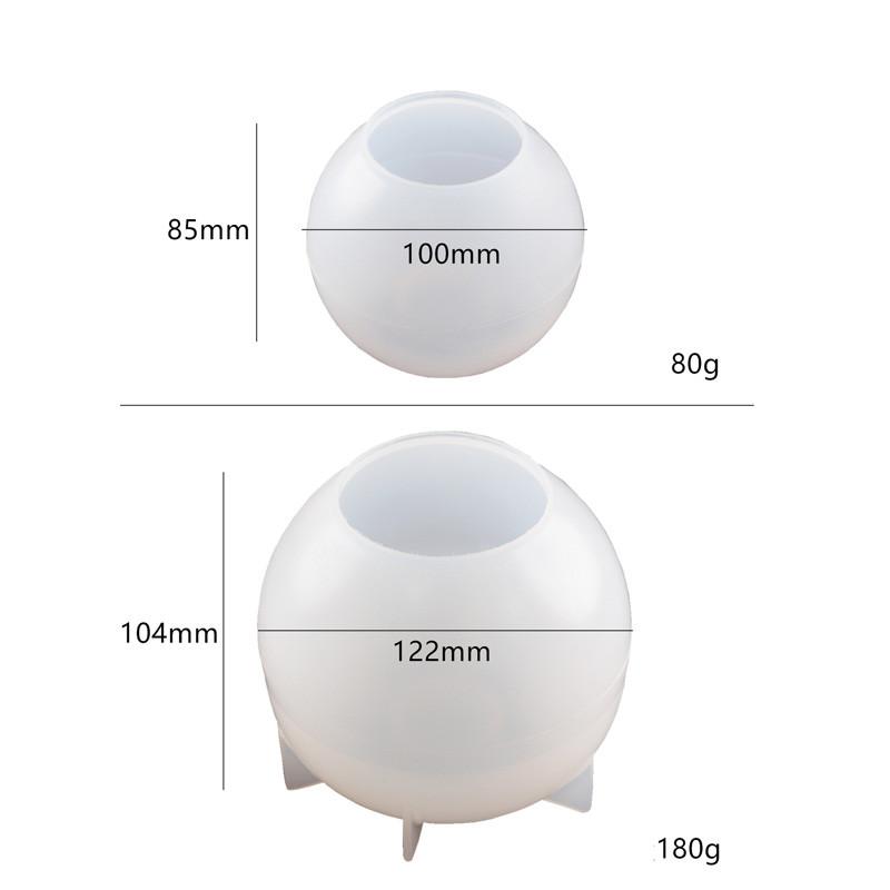DIY Crystal Epoxy Resin Mold Sphere Candle Holder Mirror Silicone Mould