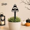 Spooky Plant Bed Decorations 5Pcs Halloween Planter Stakes, Acrylic Garden Sign for Outdoor Yard Lawn Backyard, Decorative Markers Ghost House