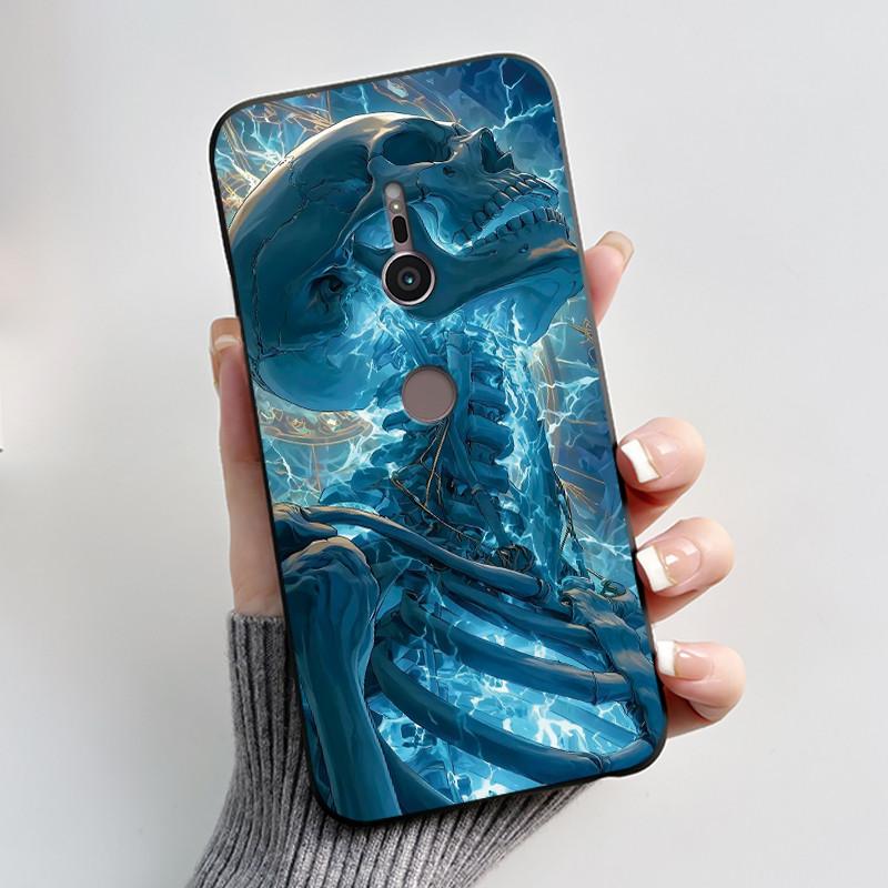 Trendy Milk Tea Rabbit Printed Case For Sony Xperia XZ2/SO-03K Black Case For Sony Xperia XZ3/SO-01L Anti-scratch Soft Shell