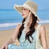 Breathable Lace Tied Sun Hat Sunshade UV Protection Cap Sweet Women Straw Hat  Travel