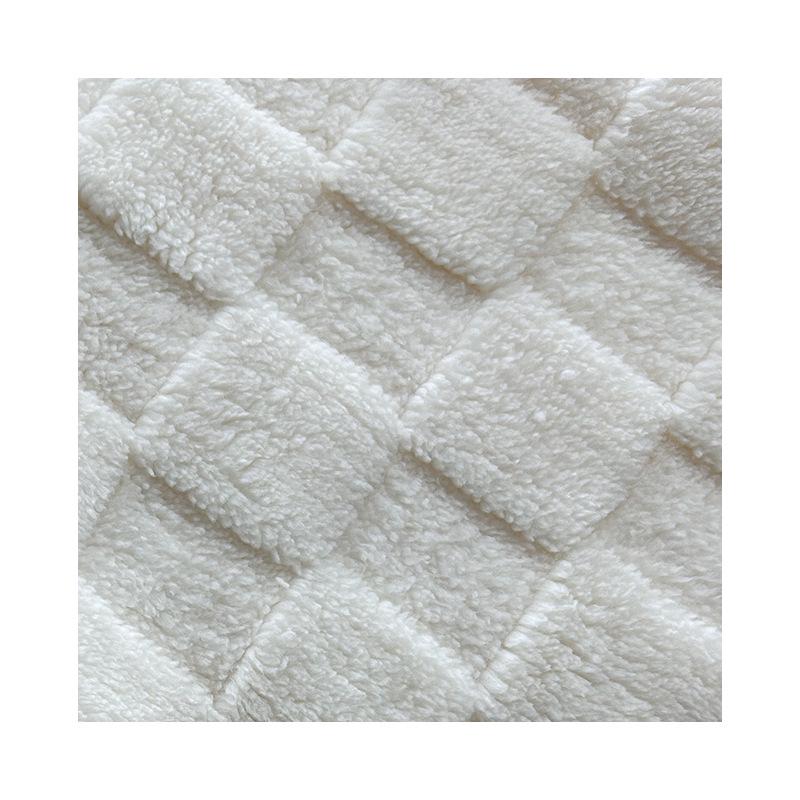 Checkerboard Spot Double-Sided Jacquard Cotton Fleece Pajamas and Blanket Fabric for Autumn/Winter