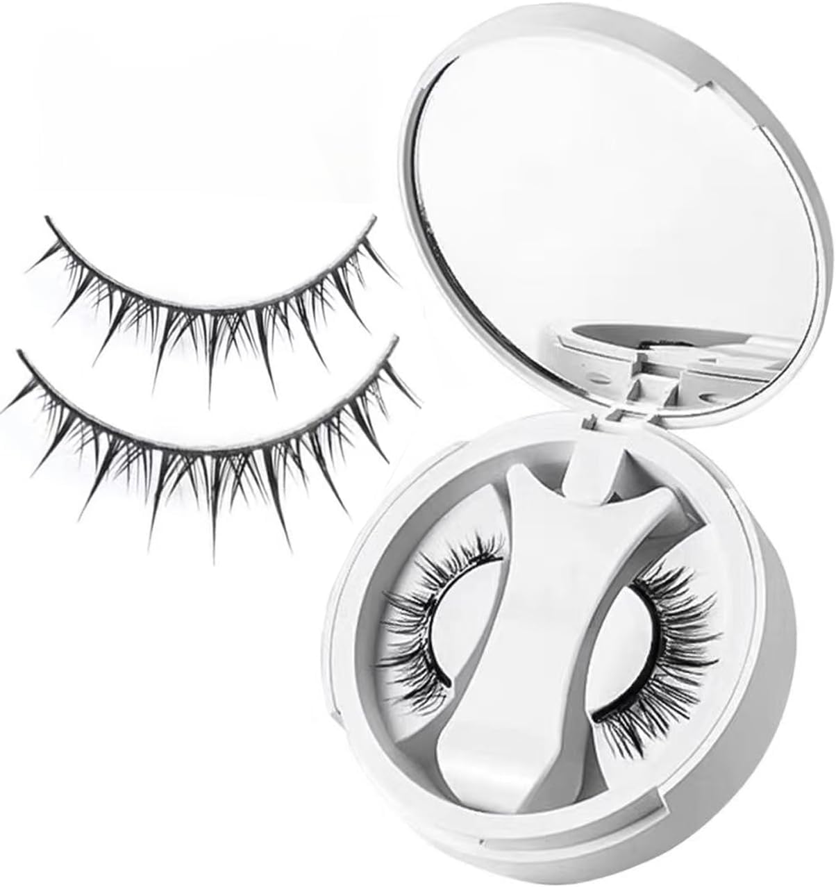 

Magnetic False Eyelashes, Integrated Magnetic Lashes, Natural Black, Reusable, No Adhesive Required, Magnetic, Natural Look, 3D False Eyelashes,