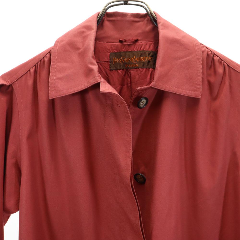 YVES SAINT LAURENT 80s 90s Old Stainless collar coat T9 Red series Women Used