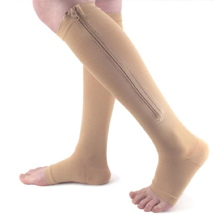15-20mmHg Zip Socks Zippr Compression Socks for Women and Men Toeless Calf Socks