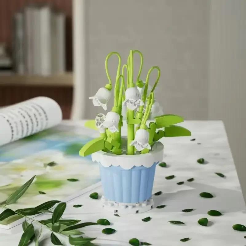 

Small Flower With Pot Micro Construction Blocks Toys - Intricate Floral Details, Multiple Styles Available For Household And Workspace Dcor